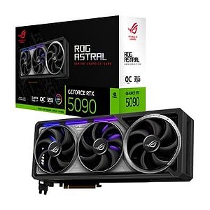 Placa de Vídeo ASUS RTX5090 ROG Astral Gaming OC NVIDIA GeForce, 32GB, GDDR7, ARGB, G-Sync, Ray Tracing, DLSS 4, HDR