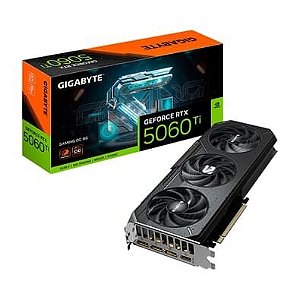 Placa de Vídeo Gigabyte RTX 5060 Ti GAMING OC 16G NVIDIA GeForce, 8GB GDDR7, RGB, DLSS, Ray Tracing