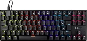 Teclado Mecanico Gamer Kalkan Loki TKL Preto Switch Marrom