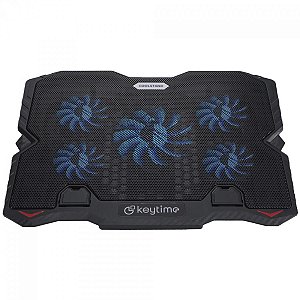 Suporte para Notebook Keytime CoolStand 5, Ajustável, Preto, Com 5 Fans