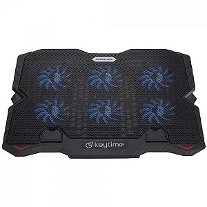 Suporte para Notebook Keytime CoolStand 6, Ajustável, Preto, Com 6 Fans - KYT00022