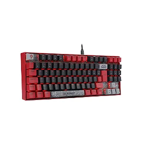 Teclado Redragon World Of Warcraft Horda Preto E Vermelho Switch Blizzard LED