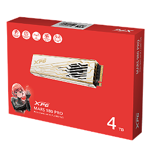 SSD Adata XPG Mars 980 Pro, 4TB, M.2 2280, PCIe NVMe, Leitura 14000MB/s, Gravacao 13000MB/s, SMAR-980P-4TCI