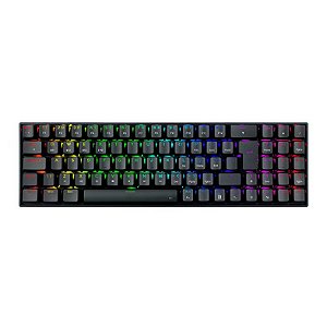 Teclado Mecanico Gamer Redragon Zed Pro, RGB, Wireless, Switch Brown, Preto