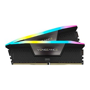 Memoria Corsair Vengeance, RGB, 128GB (2x64GB), DDR5, 6400MHz, C42, Preto, CMH128GX5M2B6400C42