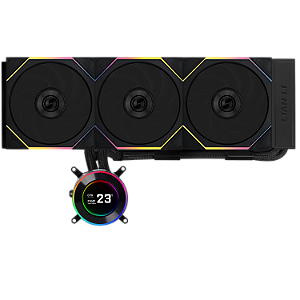 Water Cooler Lian Li Hydroshift II LCD-C 360TL Preto Com Tela IPS com Unifans TL - GHS2LCD36TB
