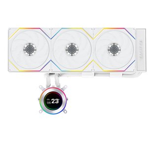 Water Cooler Lian Li Hydroshift II LCD-C 360CL Branco Com Tela IPS com Unifans TL - GHSLCD36TW