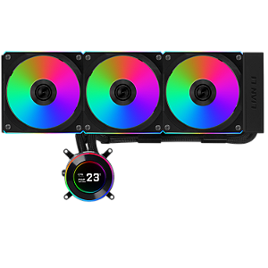 Water Cooler Lian Li Hydroshift II LCD-C 360CL Preto Com Tela IPS com Unifans CL- GHS2LCD36RB