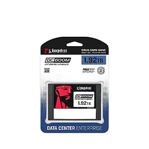 SSD Kingston DC600M Mixed-Use, 1.92TB, SATA III, 2.5", Leitura: 560 MB/s, Gravação: 530 MB/s, para Servidor, Preto - SEDC600M/1920G