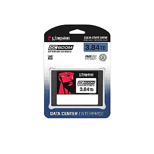 SSD Kingston DC600M Mixed-Use, 3.84 TB, SATA III, 2.5", Leitura: 560 MB/s, Gravação: 530 MB/s, para Servidor, Preto - SEDC600M/3840G