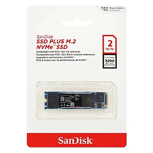 SSD Interno SanDisk SSD PLUS M.2 NVMe PCIe Gen 3.0 - 2 TB - sdssda3n-2t00g-g26