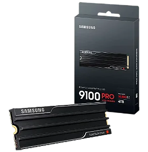 SSD M.2 Nvme Gen5 4TB 14.800mb/s Samsung 9100 Pro Com Dissipador PC / Ps5 / Playstation 5 SSD PCie 5.0 Gen 5 - Mz-vap4t0cw