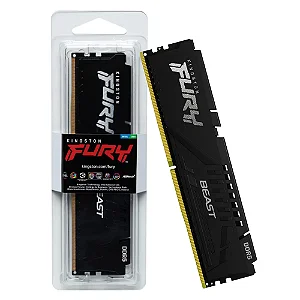 Memória Kingston Fury Beast, 16GB, 5200MHz, DDR5, CL40, Preto - KF552C40BB-16