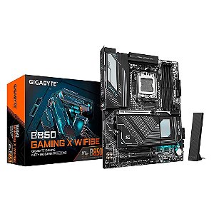 Placa Mãe Gigabyte B850 GAMING X WIFI6E, AMD AM5, ATX, DDR5, RGB, Wi-Fi 6E, Bluetooth, Preto - B85GMX6-00