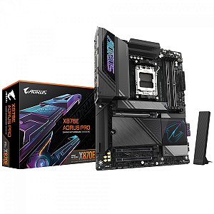 Placa Mãe Gigabyte X870E AORUS PRO, Chipset X870E, WIFI 7, AMD AM5, ATX, DDR5 - X870 E AORUS PRO
