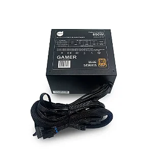 Fonte Dazz, 650W, 80 Plus Bronze, PFC Ativo, Bivolt, Com Cabo, Preto - 63000002