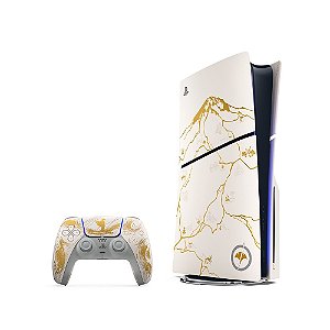Console Sony PlayStation 5 Slim Com Leitor de Discos, Edição Limitada Ouro, Ghost of Yotei, SSD 1TB, Controle Sem Fio DualSense - 1000048424