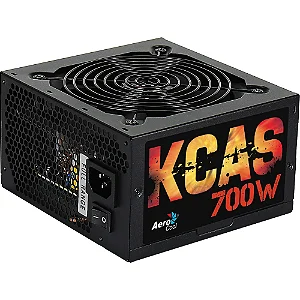 Fonte Gamer Aerocool ATX KCAS, 700W, Sem Cabo, Preto - EN53381