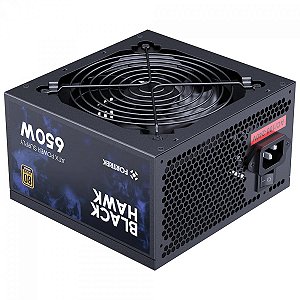 Fonte Fortrek Black Hawk, 650W, 80 Plus Bronze, PFC Ativo, Preto - 83589
