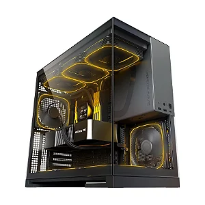 Gabinete Gamer Geometric Future Case EATX - Model 5 Preto/Cinza - 5 x 140 mm aRGB fans incluidos