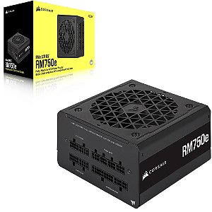 Fonte Corsair Gaming Rme Series Rm750e Preta Pci-E 5.0 80 Plus Gold Modular - CP-9020262-BR