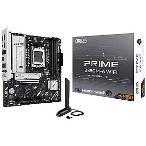 Placa-mãe Asus Prime B850M-A WiFi-CSM AMD AM5 B850 mATX, DDR5, PCIe 5.0 Ready, 3X M.2, Wi-Fi 6E