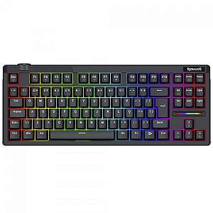 Teclado Magnético Gamer Redragon Otiim, RGB, TKL, 8K, Switch Redragon UltraMag, ABNT2, Preto, K729RGB-M