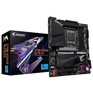 Placa Mãe Gigabyte Z790 Aorus Elite AX, LGA 1700, ATX, DDR5, Wi-Fi, Preto - Z790 AORUS ELITE AX - *** PRODUTO SEMINOVO ***