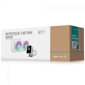 Water Cooler Deepcool Mystique 240 ARGB Wh, 240mm, Display Lcd, Intel-amd, Branco - r-lx240-whdsnmcp-g-1