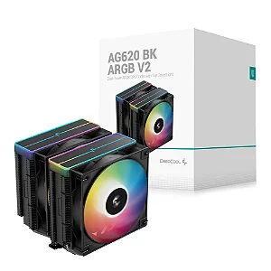 Aircooler DeepCool AG620 BK ARGB V2 Dual Fan Preto - R-AG620-BKAMMN-GJD