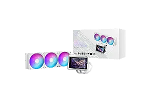 Water Cooler Asus Rog Ryuo Iv Slc 360 ARGB Tela Curva AmoLED Branco - Ryuo-IV-SLC-360-ARGB-WHITE
