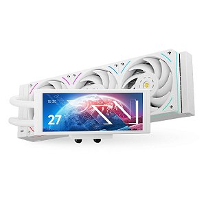 Water Cooler Thermalright Trofeo Vision 360 White, 360mm, ARGB, Display LCD, Intel/AMD, White - 5X3ARTHSX