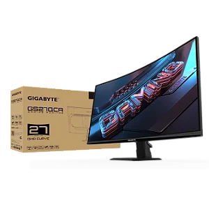 Monitor Gamer Gigabyte Led 27" Curvo GS27QCA QHD 180HZ 1ms Preto - GS27QCA