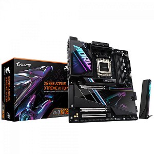 Placa Mãe Gigabyte X870E AORUS Xtreme AI TOP, WIFI7, Chipset X870E, AMD AM5, DDR5, E-ATX - X870E-A-XTREME-AI-TOP