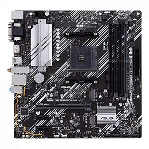 Placa Mãe Asus Prime B550M-A AC, Chipset B550, AMD AM4, mATX, DDR4 - 90MB15K0-M0EAY0