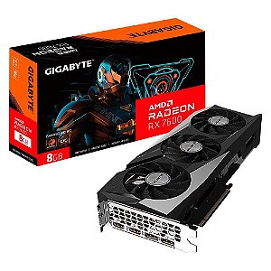 Placa de Vídeo RX 7600 GAMING OC 8G AMD Radeon Gigabyte, 8GB, GDDR6, 128bits, RGB - GV-R76GAMING OC-8GD  **** PRODUTO SEMI NOVO ****