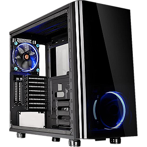 Gabinete Gamer Thermaltake View 31 TG, Mid Tower, Com 2 Fans, Vidro Temperado, Black, S-Fonte - CA-1H8-00M1WN-00