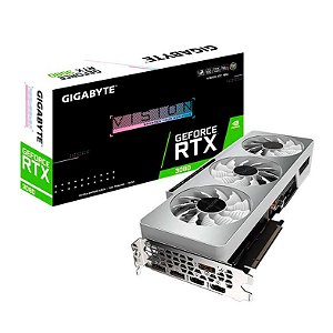 Placa de Video Gigabyte GeForce RTX 3080 Vision OC, LHR, 10GB, GDDR6X, 320-bit - GV-N3080VISION OC-10GD REV **** SEMINOVO ****