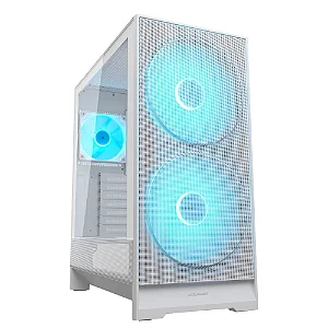 Gabinete Cougar Airface 180 Atx Mid Tower Lateral De Vidro Temperado Usb Tipo C Com 3 Fan Branco - Cgr-5va4w-RGB