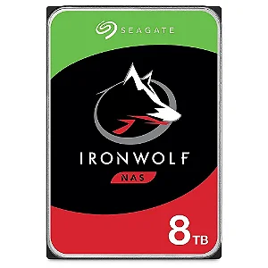 HD Seagate 8TB IronWolf, NAS, 7200 RPM, Cachê 256MB, SATA 3 - ST8000VN004