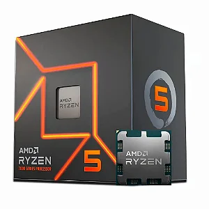 Processador AMD Ryzen 5 7600, 3.8GHz (5.1GHz Max Turbo), Cache 38MB, 6 Núcleos, 12 Threads, AM5, Com Vídeo Integrado - 100-100001015BOX