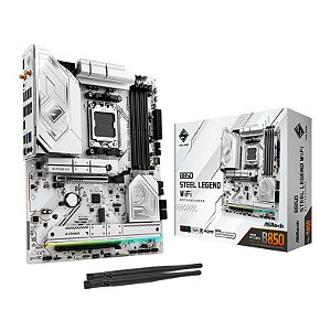 Placa Mae AsRock B850 Steel Legend WiFi, DDR5, Socket AMD AM5, ATX, Chipset AMD B850 - B850-STEEL-LEGEND-WIFI