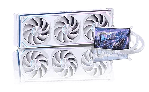 Water Cooler Round5 Horizon 360mm Lcd Tela Curva 6,67 Branco - R5-WC-HORIZON-360W-2282
