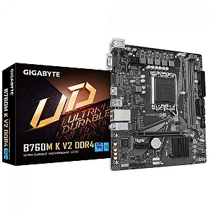 Placa Mãe Gigabyte B760M K V2 DDR4, Chipset B760, Intel LGA 1700, mATX, DDR4 - B760M-K-V2-DDR4