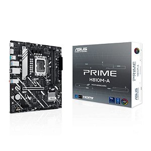 Placa Mae Asus Prime H810M-A, DDR5, LGA1851, M-ATX, Chipset Intel H810 - PRIME-H810M-A