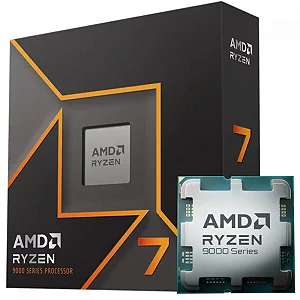 Processador AMD Ryzen 7 9700X, 3.8GHz (5.5GHz Turbo), 8-Cores 16-Threads, AM5, Sem Cooler - 100-100001404WOF