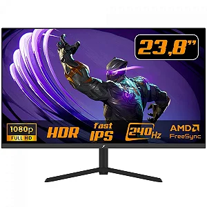 Monitor Gamer SuperFrame Vision, 23.8 Pol, Full HD, Fast IPS, 240Hz, HDR, FreeSync/G-Sync, HDMI/DP - SFVSFB-24240-FHD-PRO