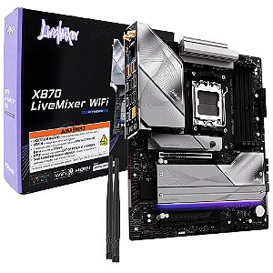 Placa Mãe ASRock X870 Livemixer Wi-Fi Socket AM5 / DDR5