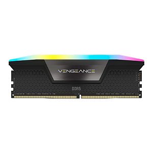 Memoria Corsair Vengeance, RGB, 16GB (1x16GB), DDR5, 5600MHz, C40, Preto - CMH16GX5M1B5600C40