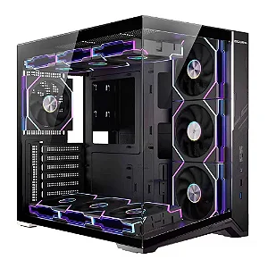 Gabinete Gamer Esgaming Zero Max, Mid Tower, M-ATX, Frontal e Lateral em Vidro Temperado, Sem Fans, Preto - Zero-Max-BK